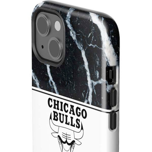 NBA Chicago Bulls Marble iPhone 15 Impact Case