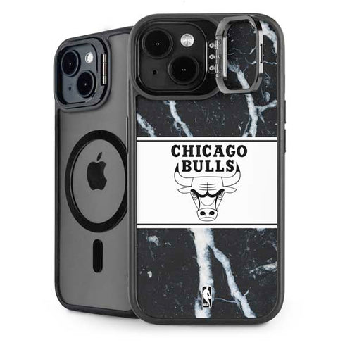 NBA Chicago Bulls Marble iPhone 15 Plus Kickstand Case