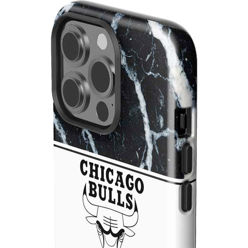 NBA Chicago Bulls Marble iPhone 15 Pro Impact Case