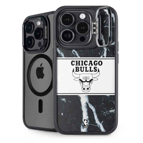 NBA Chicago Bulls Marble iPhone 15 Pro Kickstand Case