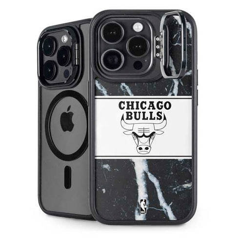 NBA Chicago Bulls Marble iPhone 15 Pro Max Kickstand Case