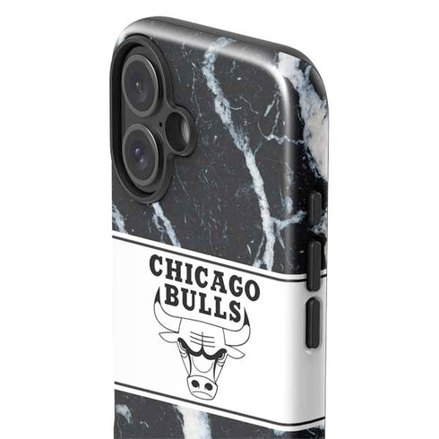 NBA Chicago Bulls Marble iPhone 16 Impact Case