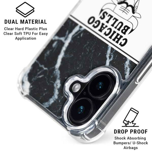 NBA Chicago Bulls Marble iPhone 16 MagSafe Case