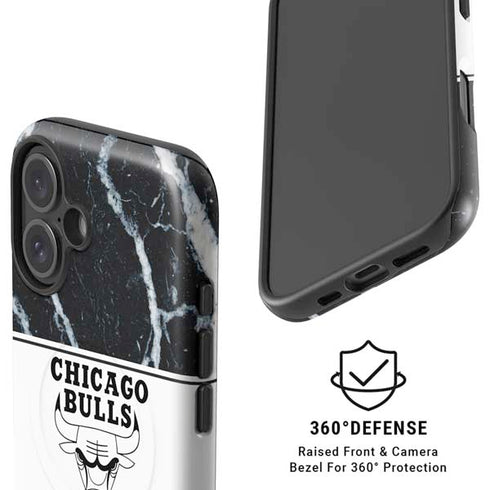 NBA Chicago Bulls Marble iPhone 16 Magsafe Impact Case