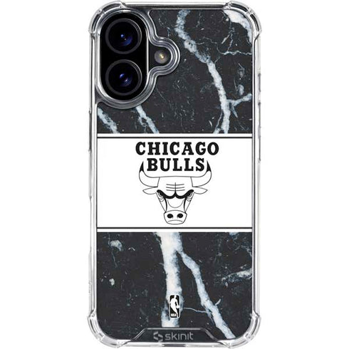 NBA Chicago Bulls Marble iPhone 16 Plus Clear Case