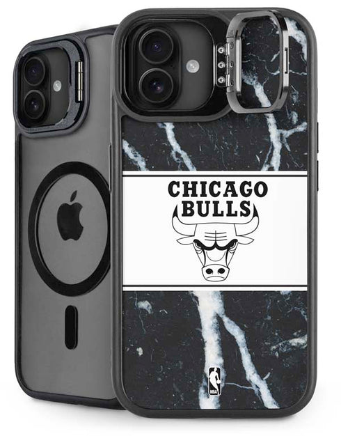 NBA Chicago Bulls Marble iPhone 16 Plus Kickstand Case