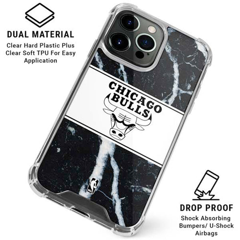 NBA Chicago Bulls Marble iPhone 16 Pro Clear Case