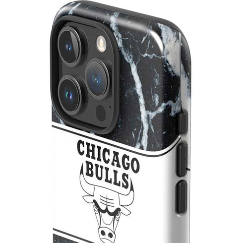 NBA Chicago Bulls Marble iPhone 16 Pro Impact Case