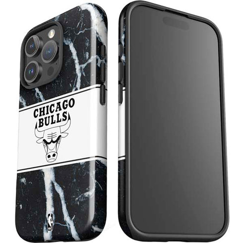 NBA Chicago Bulls Marble iPhone 16 Pro Impact Case
