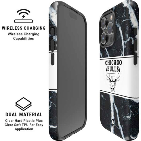 NBA Chicago Bulls Marble iPhone 16 Pro Magsafe Impact Case
