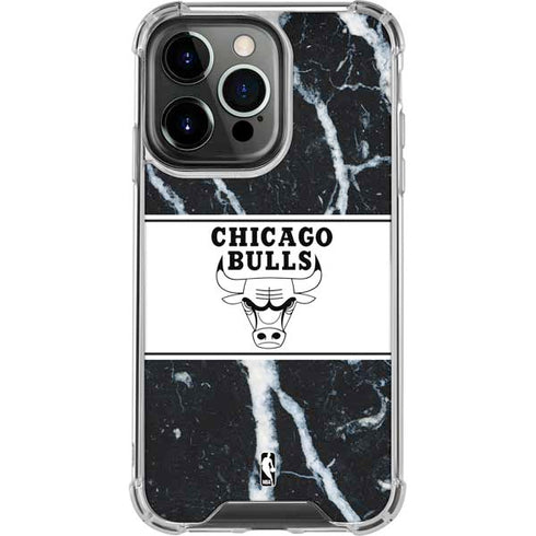 NBA Chicago Bulls Marble iPhone 16 Pro Max Clear Case