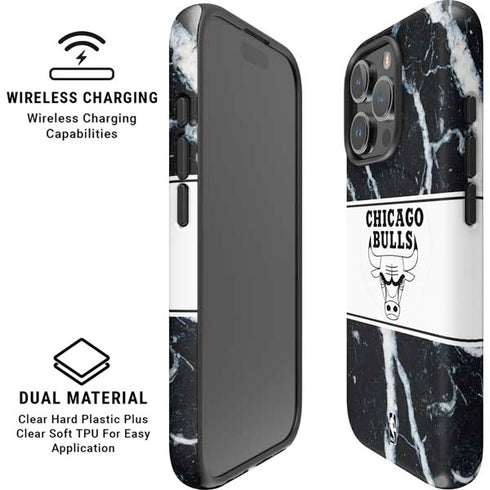 NBA Chicago Bulls Marble iPhone 16 Pro Max Magsafe Impact Case