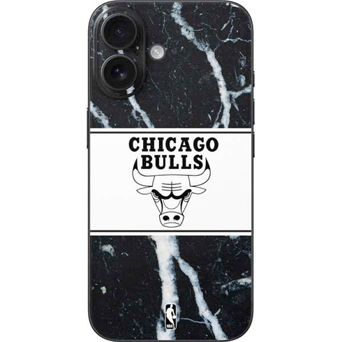 NBA Chicago Bulls Marble iPhone 16 Skin