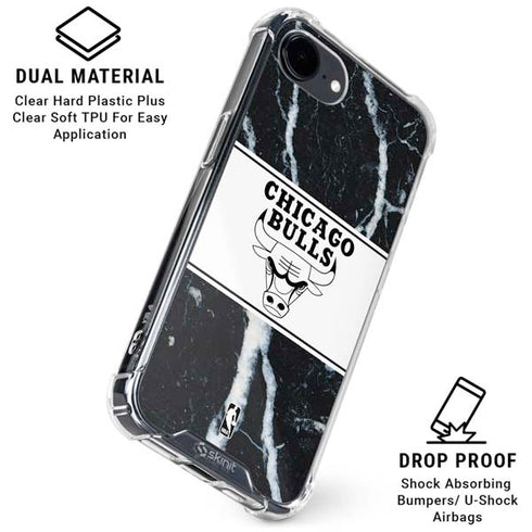 NBA Chicago Bulls Marble iPhone 16e Clear Case