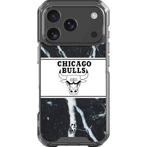 NBA Chicago Bulls Marble iPhone 18 Pro Clear Case