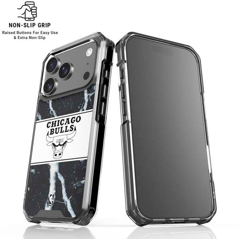 NBA Chicago Bulls Marble iPhone 18 Pro Clear Case