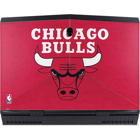 NBA Chicago Bulls Red Distressed Dell Alienware Skin