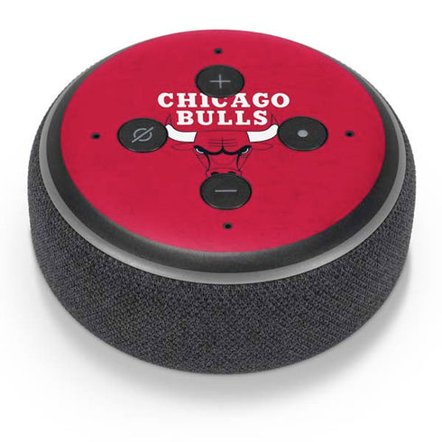 NBA Chicago Bulls Red Distressed Amazon Echo Dot Skin