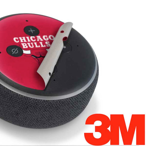 NBA Chicago Bulls Red Distressed Amazon Echo Dot Skin
