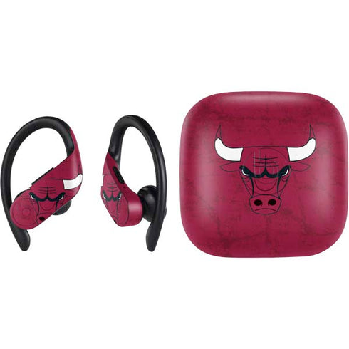 NBA Chicago Bulls Red Distressed PowerBeats Pro Skin