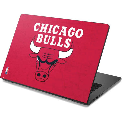 NBA Chicago Bulls Red Distressed Dell Chromebook Skin