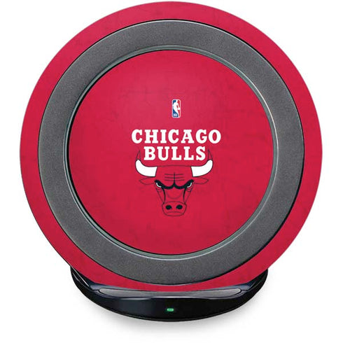 NBA Chicago Bulls Red Distressed Fast Charge Wireless Charging Stand Skin