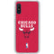 NBA Chicago Bulls Red Distressed Galaxy A10e Clear Case