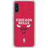 NBA Chicago Bulls Red Distressed Galaxy A10e Clear Case