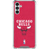NBA Chicago Bulls Red Distressed Galaxy A13 5G Clear Case