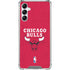 NBA Chicago Bulls Red Distressed Galaxy A14 5G Clear Case