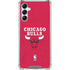 NBA Chicago Bulls Red Distressed Galaxy A15 5G Clear Case