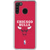 NBA Chicago Bulls Red Distressed Galaxy A21 Clear Case