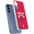 NBA Chicago Bulls Red Distressed Galaxy A35 5G Clear Case