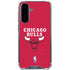 NBA Chicago Bulls Red Distressed Galaxy A36 5G Clear Case