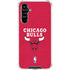 NBA Chicago Bulls Red Distressed Galaxy A54 5G Clear Case