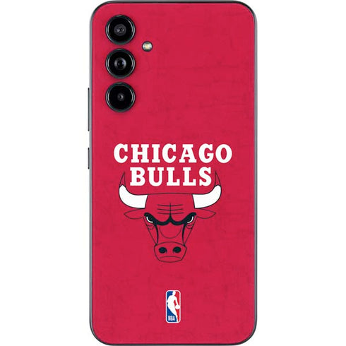NBA Chicago Bulls Red Distressed Galaxy A54 5G Skin