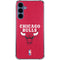 NBA Chicago Bulls Red Distressed Galaxy A55 5G Clear Case