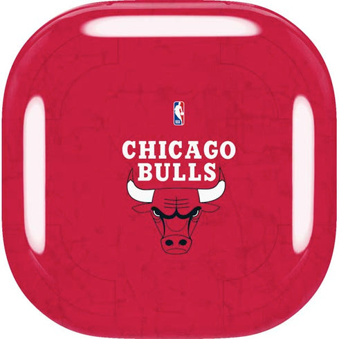 NBA Chicago Bulls Red Distressed Galaxy Buds Live Skin