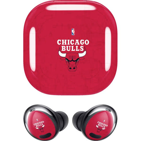 NBA Chicago Bulls Red Distressed Galaxy Buds Pro Skin