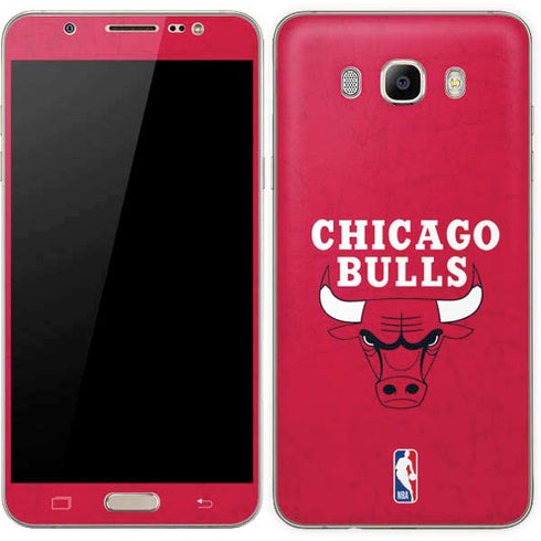 NBA Chicago Bulls Red Distressed Galaxy J7 Skin