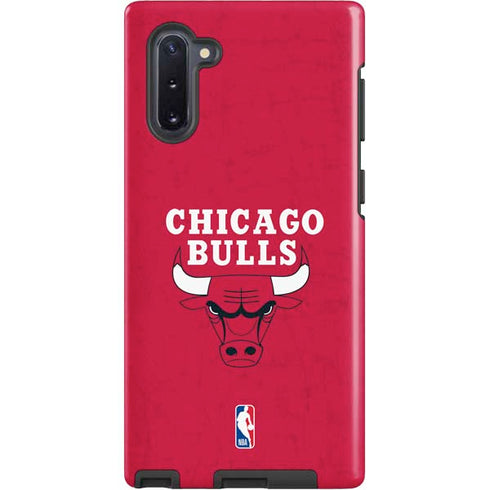 NBA Chicago Bulls Red Distressed Galaxy Cases