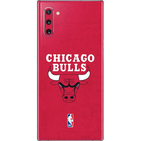 NBA Chicago Bulls Red Distressed Galaxy Note 10 Skin
