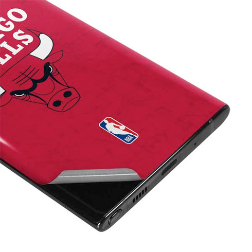 NBA Chicago Bulls Red Distressed Galaxy Note 10 Skin