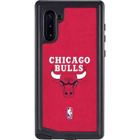 NBA Chicago Bulls Red Distressed Galaxy Cases