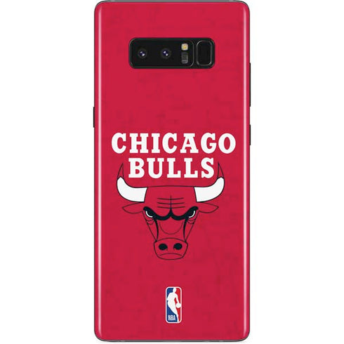 NBA Chicago Bulls Red Distressed Galaxy Note 8 Skin