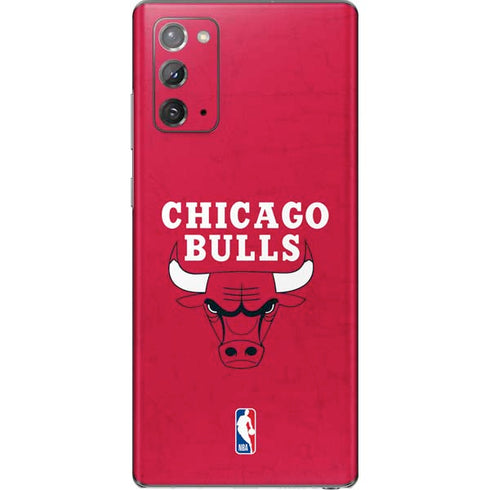 NBA Chicago Bulls Red Distressed Galaxy Note20 5G Skin