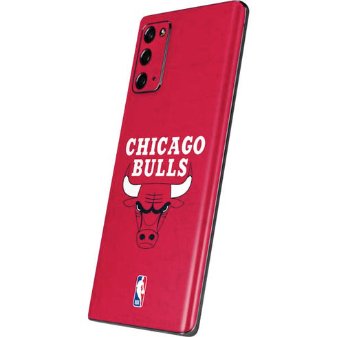 NBA Chicago Bulls Red Distressed Galaxy Note20 5G Skin