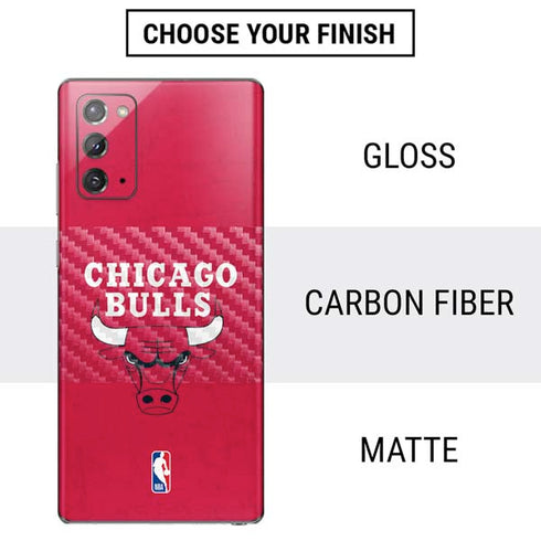 NBA Chicago Bulls Red Distressed Galaxy Note20 5G Skin