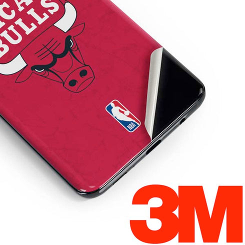 NBA Chicago Bulls Red Distressed Galaxy S10 Skin