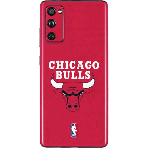 NBA Chicago Bulls Red Distressed Galaxy S20 Fan Edition Skin